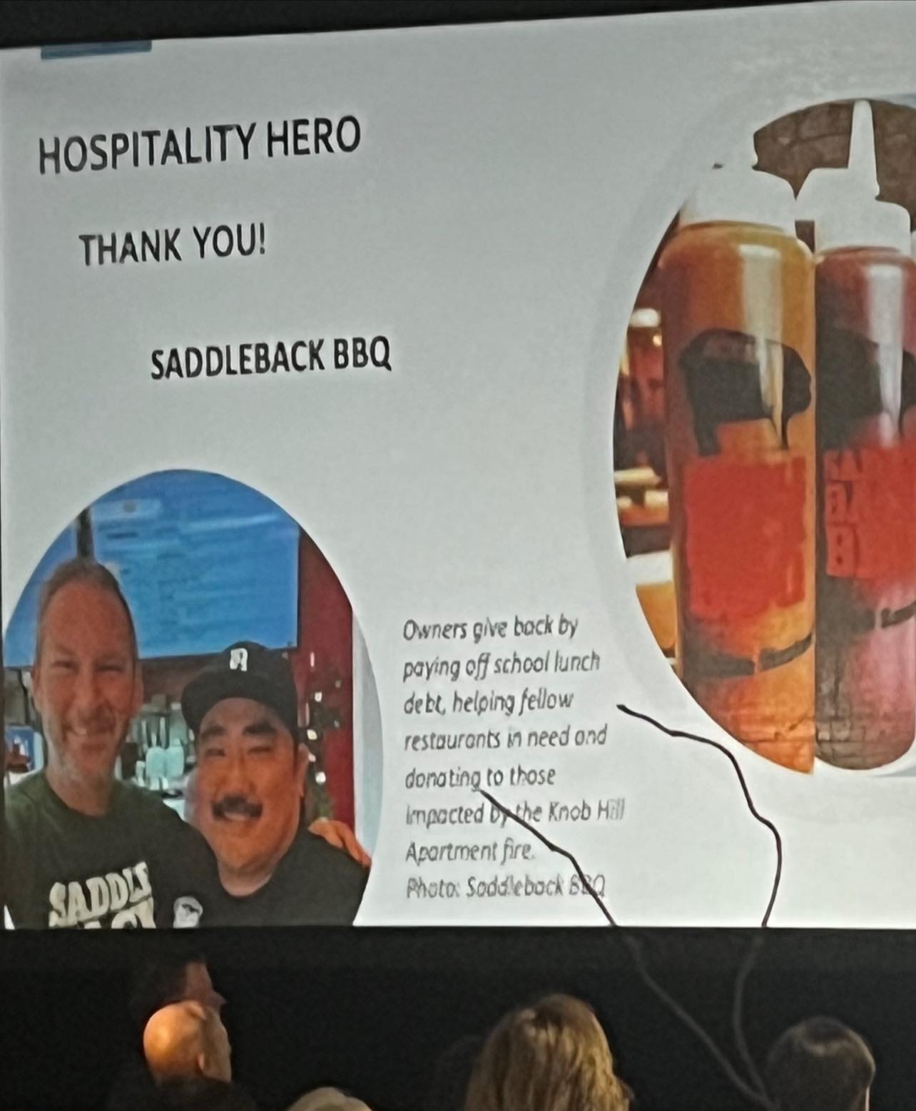 Hospitality Hero Award — Saddleback BBQ (2023)