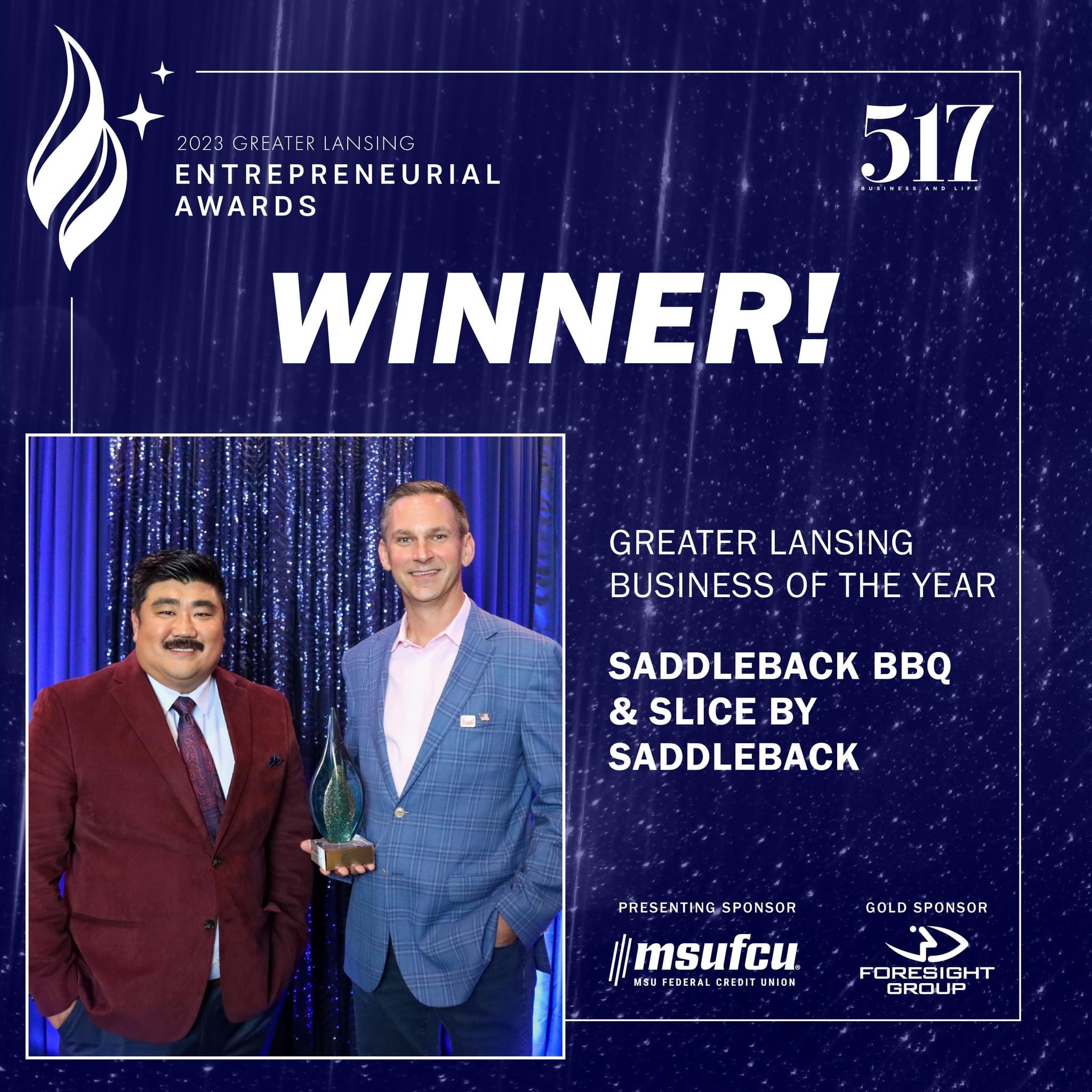 Greater Lansing Business of the Year 2023 — Saddleback BBQ