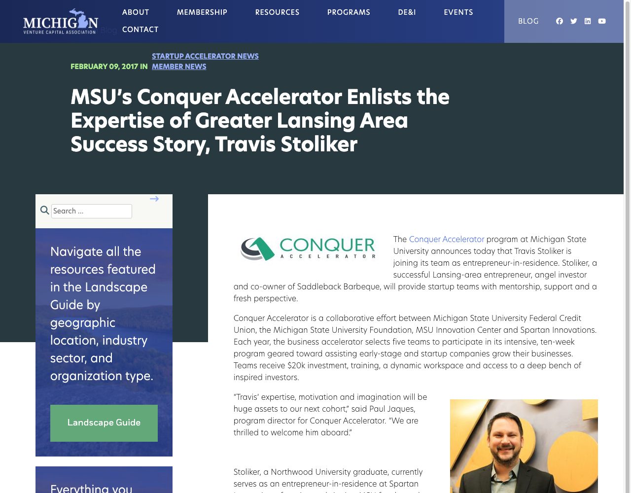 WLNS News 6 interview with Travis Stoliker during COVID-19